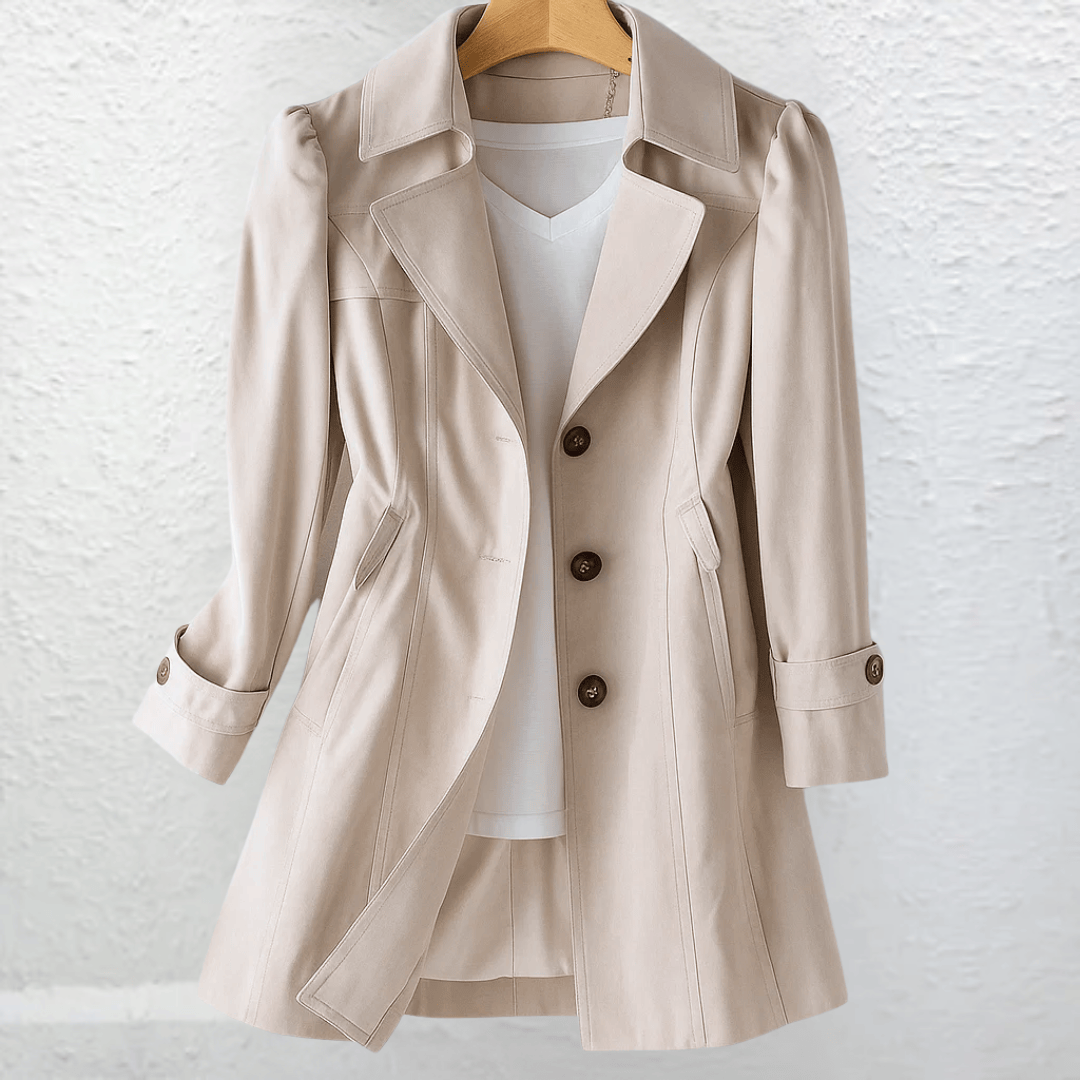 Velira JACKETS & COATS Bežinė / XS Clara | Klasikinis vintage trenčkotis