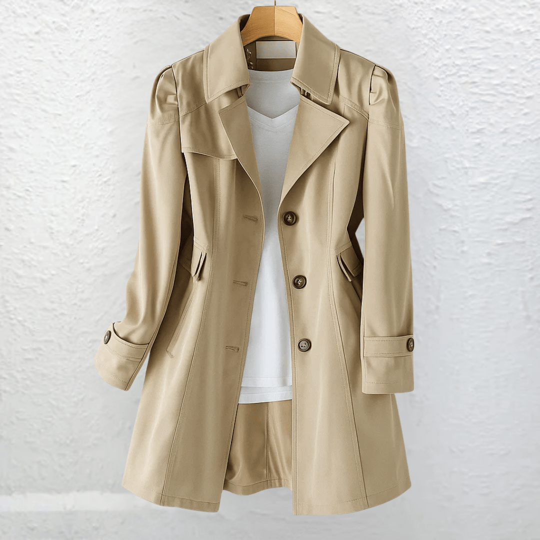 Velira JACKETS & COATS Chaki / XS Clara | Klasikinis vintage trenčkotis