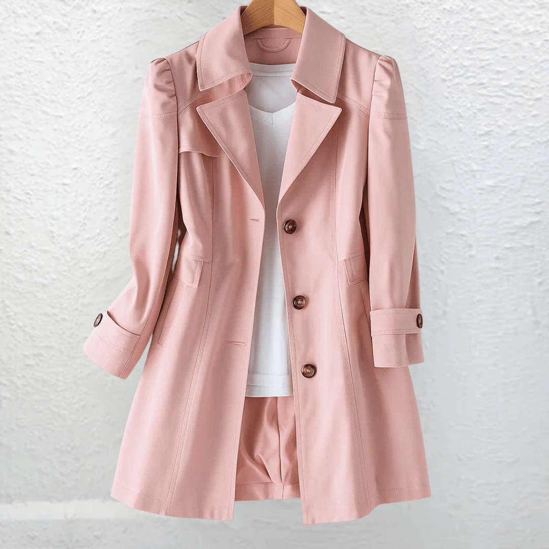 Velira JACKETS & COATS Rožinė / XS Clara | Klasikinis vintage trenčkotis
