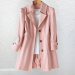Velira JACKETS & COATS Rožinė / XS Clara | Klasikinis vintage trenčkotis