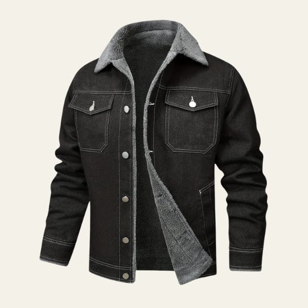 Velira Jackets & Overcoats Juoda / M Monrealo džinsinis šerpos švarkas