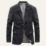 Velira Jackets & Overcoats Juoda pilka / S Hudson Plaunamas Džinsinis Švarkas