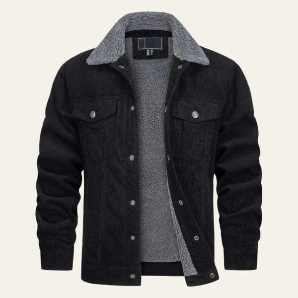 Velira Jackets & Overcoats Juoda / S Monrealio kordūrinis šerpa švarkas