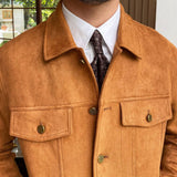 Velira Jackets & Overcoats Kortinos Suede Apykaklės Švarkas