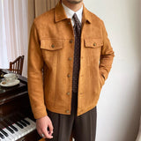 Velira Jackets & Overcoats Kortinos Suede Apykaklės Švarkas