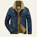 Velira Jackets & Overcoats Tamsiai Mėlyna / M Palermo Avių Vilnos Džinsinis Švarkas