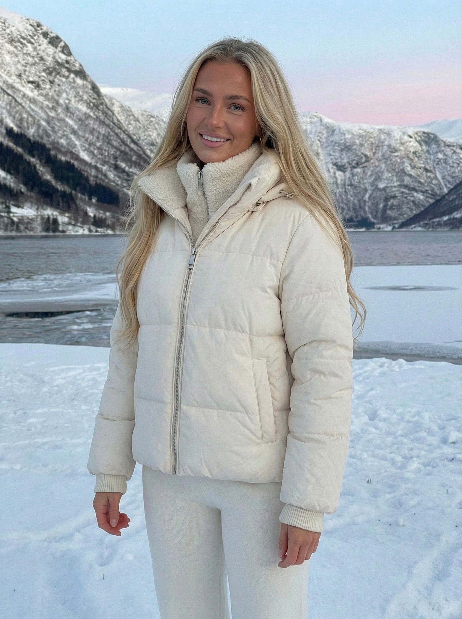 Velira Joane | Hooded Short Puffer Jacket with Plush Lining Joane | Trumpa pūkinė striukė su gobtuvu ir pūkine pamušalu