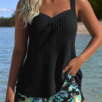 Velira Juoda / XS Rocío™ | Juostuotas tankinis su dviem dalimis