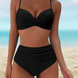 Velira Juoda / XS Vega™ | Elegantiškas aukšto liemens bikinis