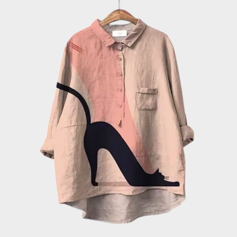 Velira Katė 3 / S Liliana™ | Laiko neturinti lininė blusa su daugybe spalvotų kačių patogumui