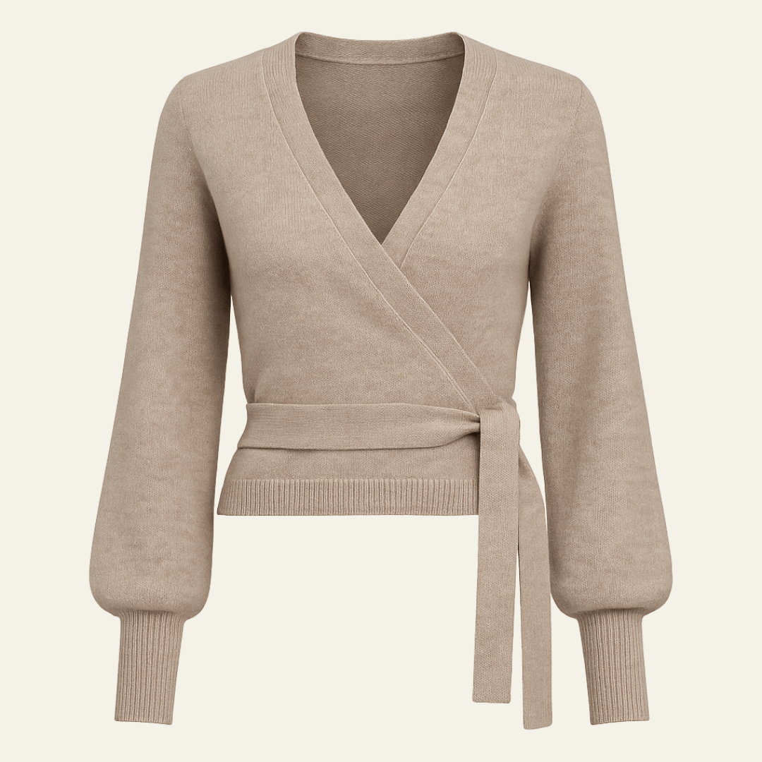 Velira Knitwear & Tops Bežinė / XS Sorrento Wrap Megztinis Kardiganas