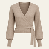 Velira Knitwear & Tops Bežinė / XS Sorrento Wrap Megztinis Kardiganas