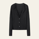 Velira Knitwear & Tops Juoda / S Paryžiaus nėriniuotas mygtukų kardiganas