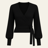 Velira Knitwear & Tops Juoda / XS Sorrento Wrap Megztinis Kardiganas