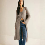 Velira Knitwear & Tops Kupranugario / S Florencijos mygtukų priekio ilgas megztinis kardiganas