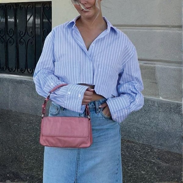 Velira Knitwear & Tops Manhattan trumpa dryžuota marškinė