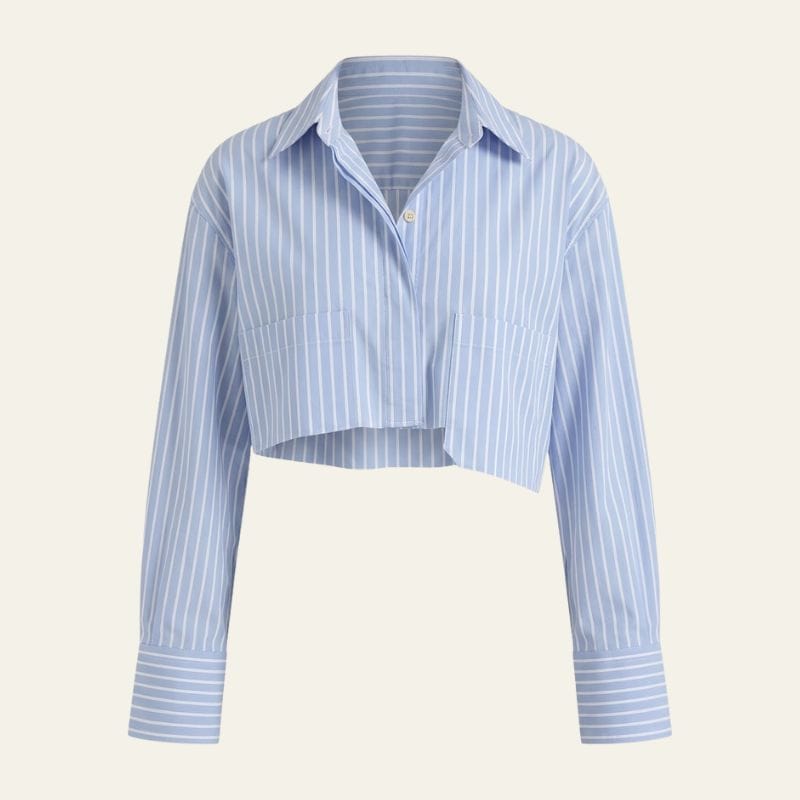 Velira Knitwear & Tops Mėlyna / S Manhattan trumpa dryžuota marškinė