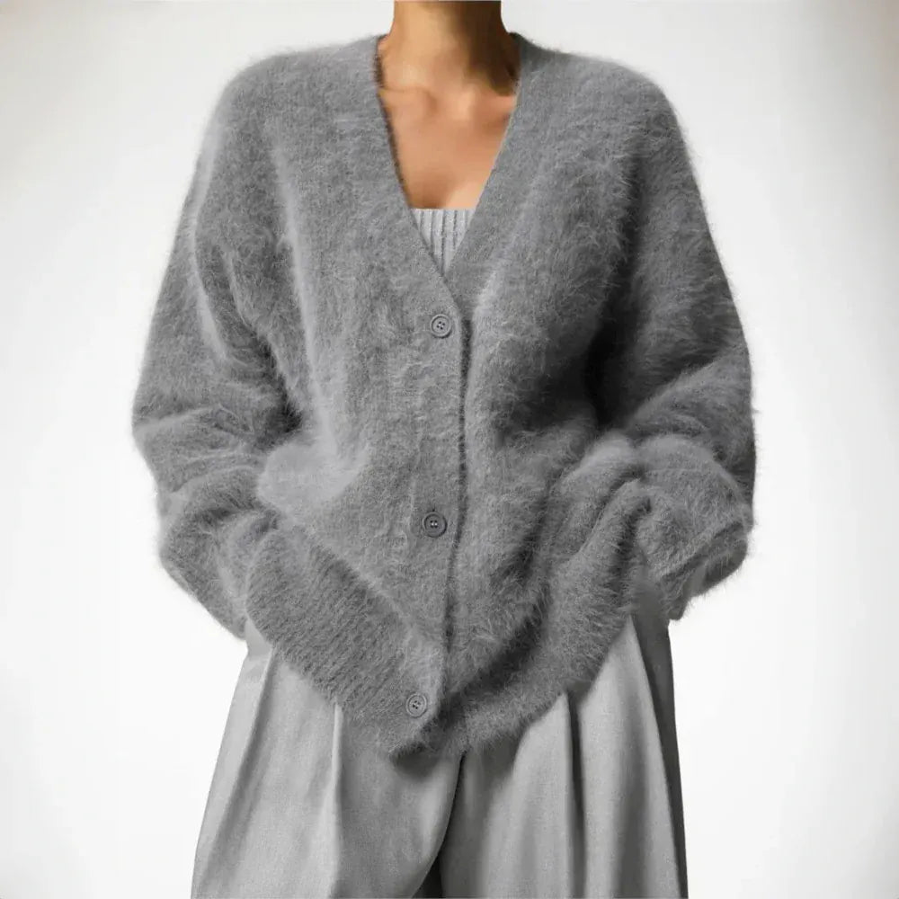 Velira Knitwear & Tops Pilka / XS Veronos ilgas rankovės mezgimo kardiganas