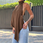 Velira Knitwear & Tops Santorini Asimetrinė Kaklo Viršutinė