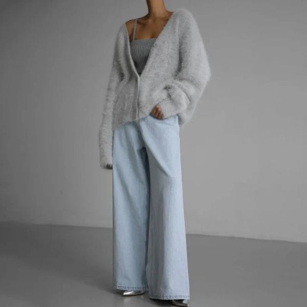 Velira Knitwear & Tops Veronos ilgas rankovės mezgimo kardiganas