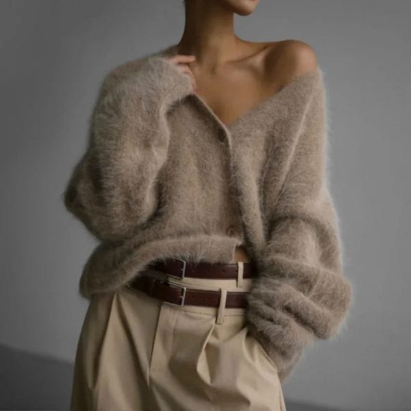 Velira Knitwear & Tops Veronos ilgas rankovės mezgimo kardiganas