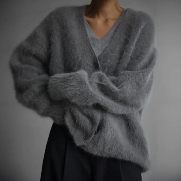 Velira Knitwear & Tops Veronos ilgas rankovės mezgimo kardiganas