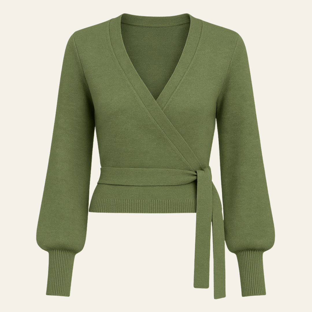 Velira Knitwear & Tops Žalia / XS Sorrento Wrap Megztinis Kardiganas