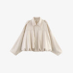 Velira Lara | Suede Bomber Jacket Balta / S Lara | Suede Bomber Striukė
