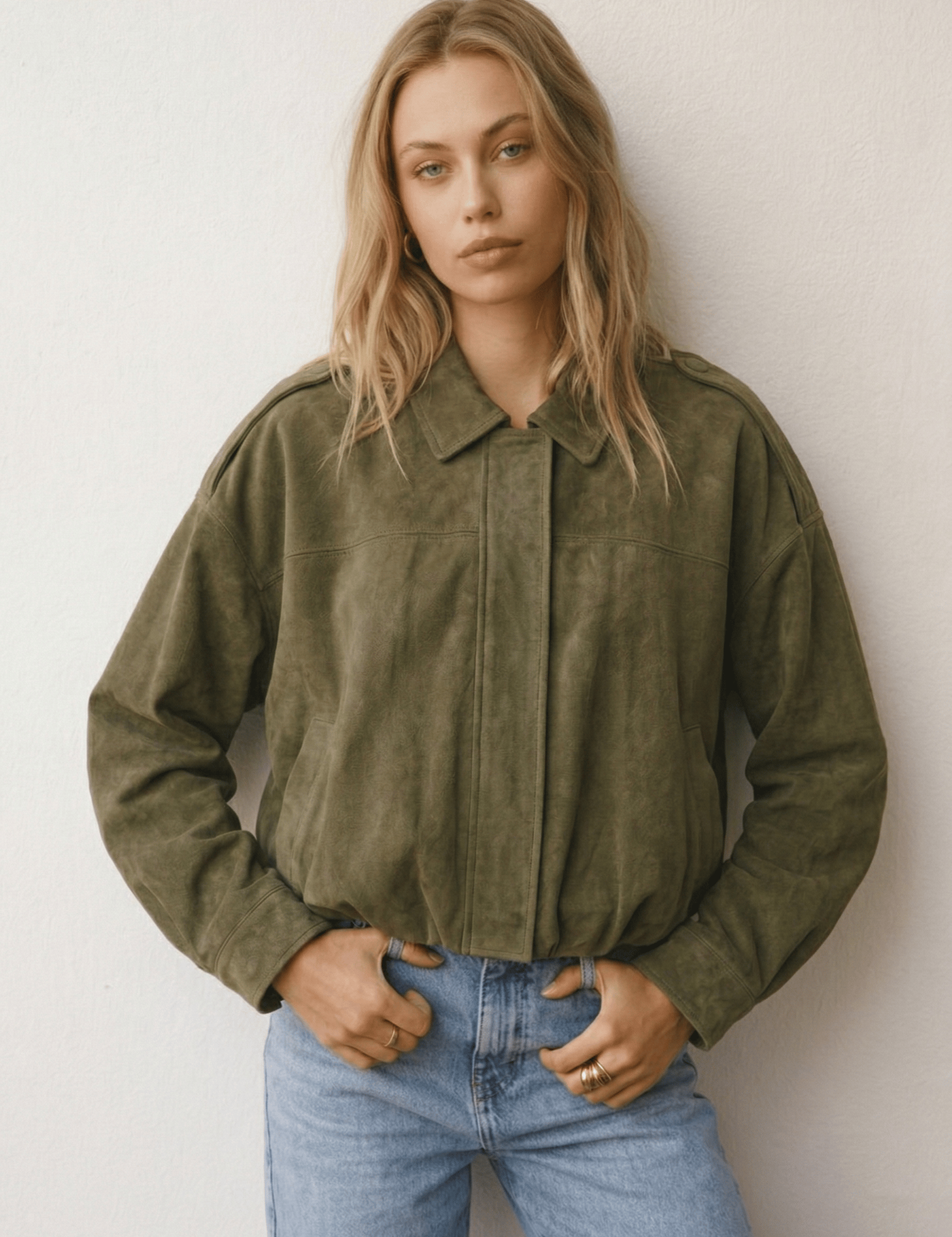 Velira Lara | Suede Bomber Jacket Lara | Suede Bomber Striukė