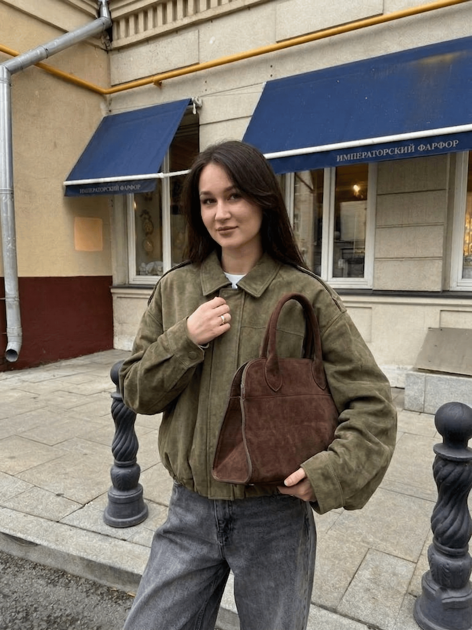 Velira Lara | Suede Bomber Jacket Lara | Suede Bomber Striukė