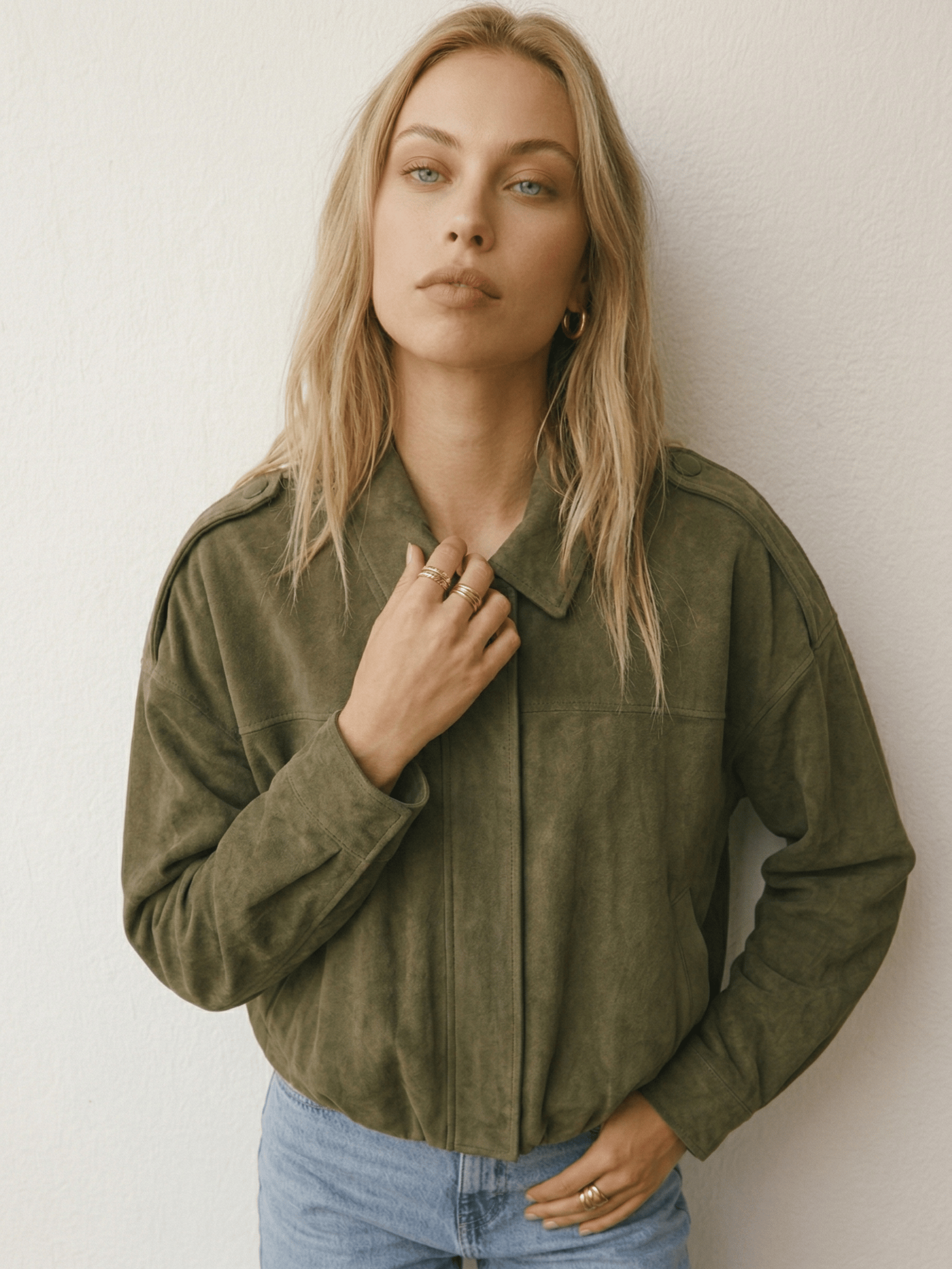 Velira Lara | Suede Bomber Jacket Lara | Suede Bomber Striukė