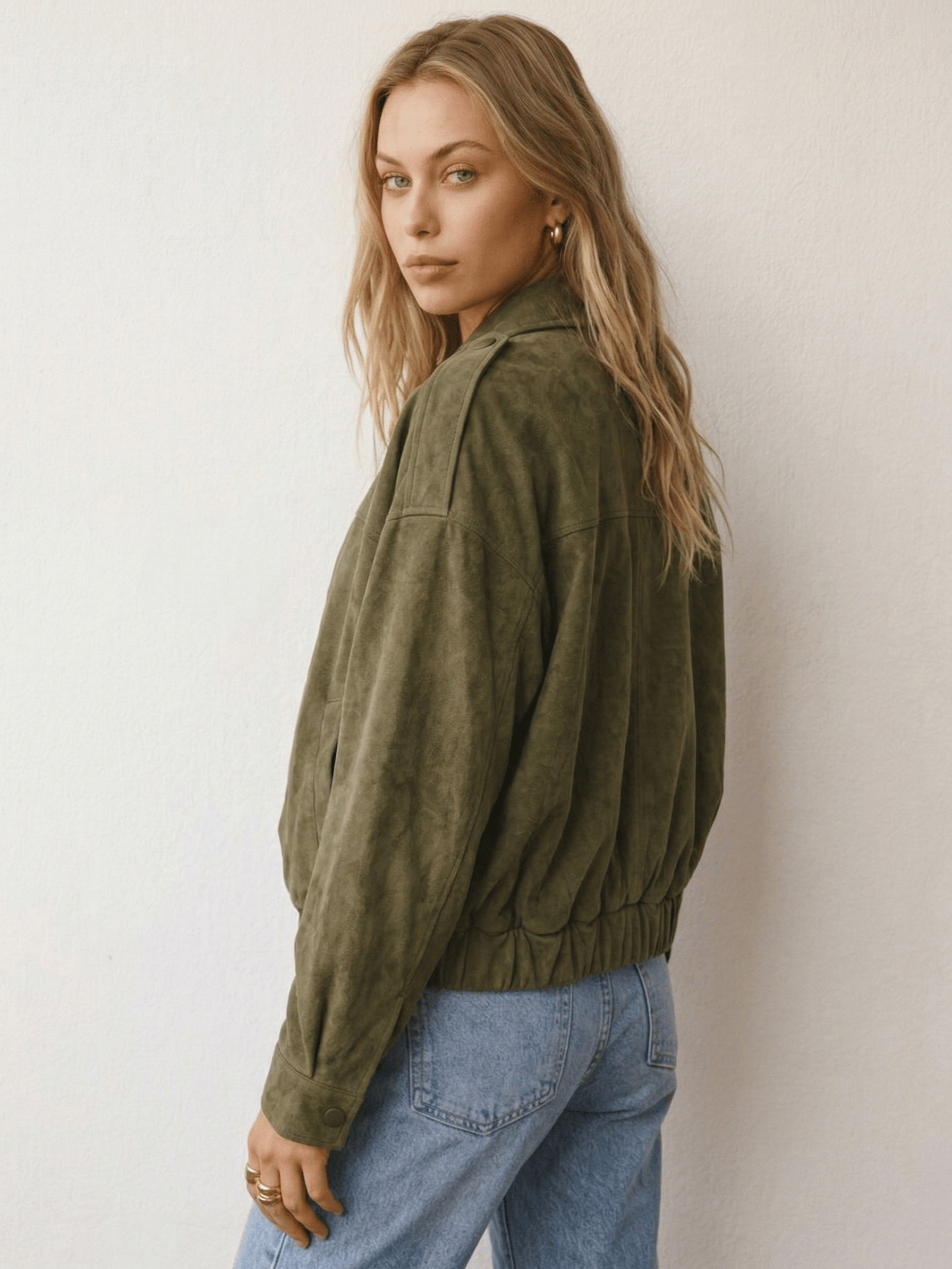 Velira Lara | Suede Bomber Jacket Lara | Suede Bomber Striukė