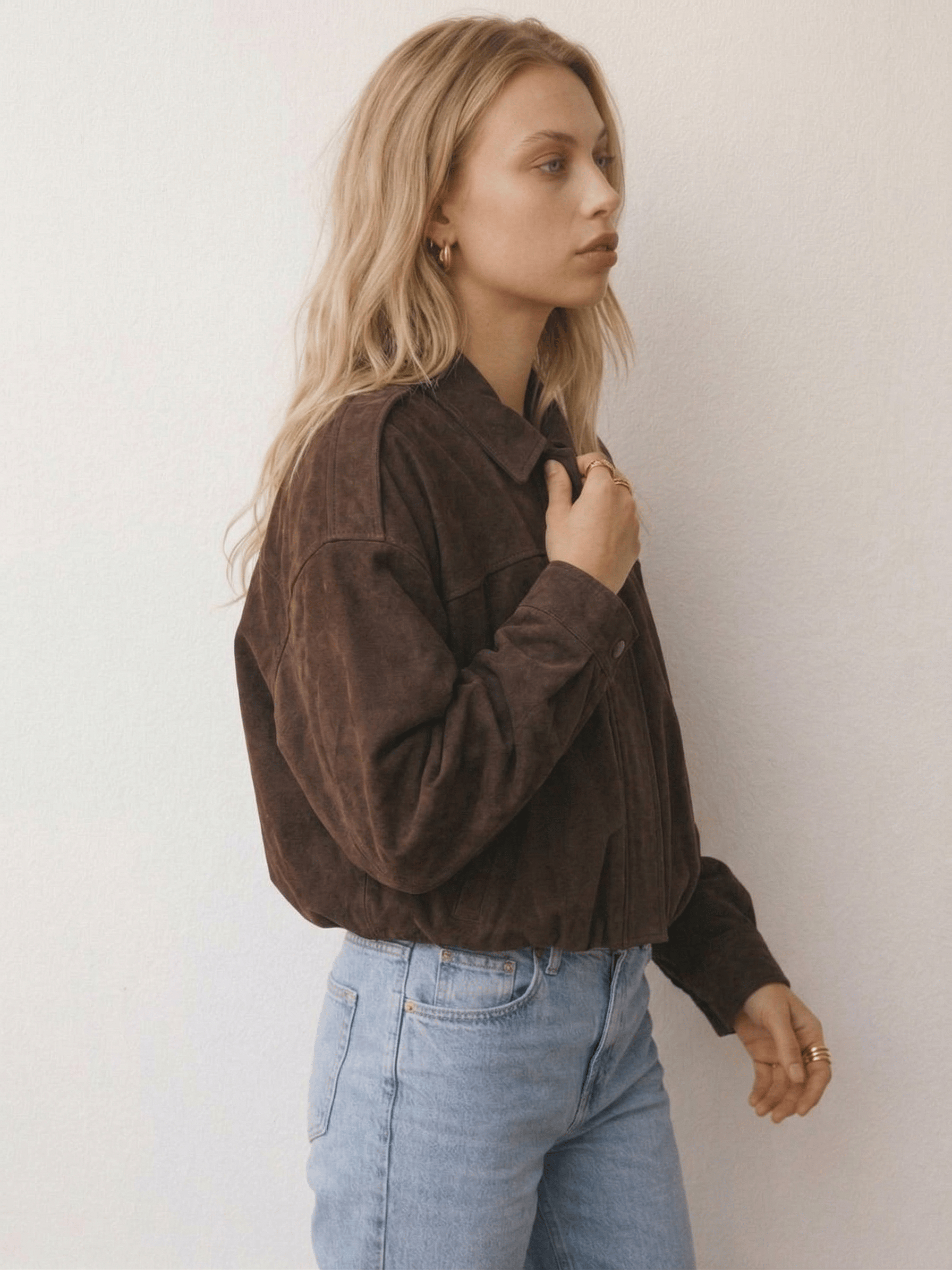 Velira Lara | Suede Bomber Jacket Lara | Suede Bomber Striukė