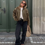 Velira Lara | Suede Bomber Jacket Lara | Suede Bomber Striukė