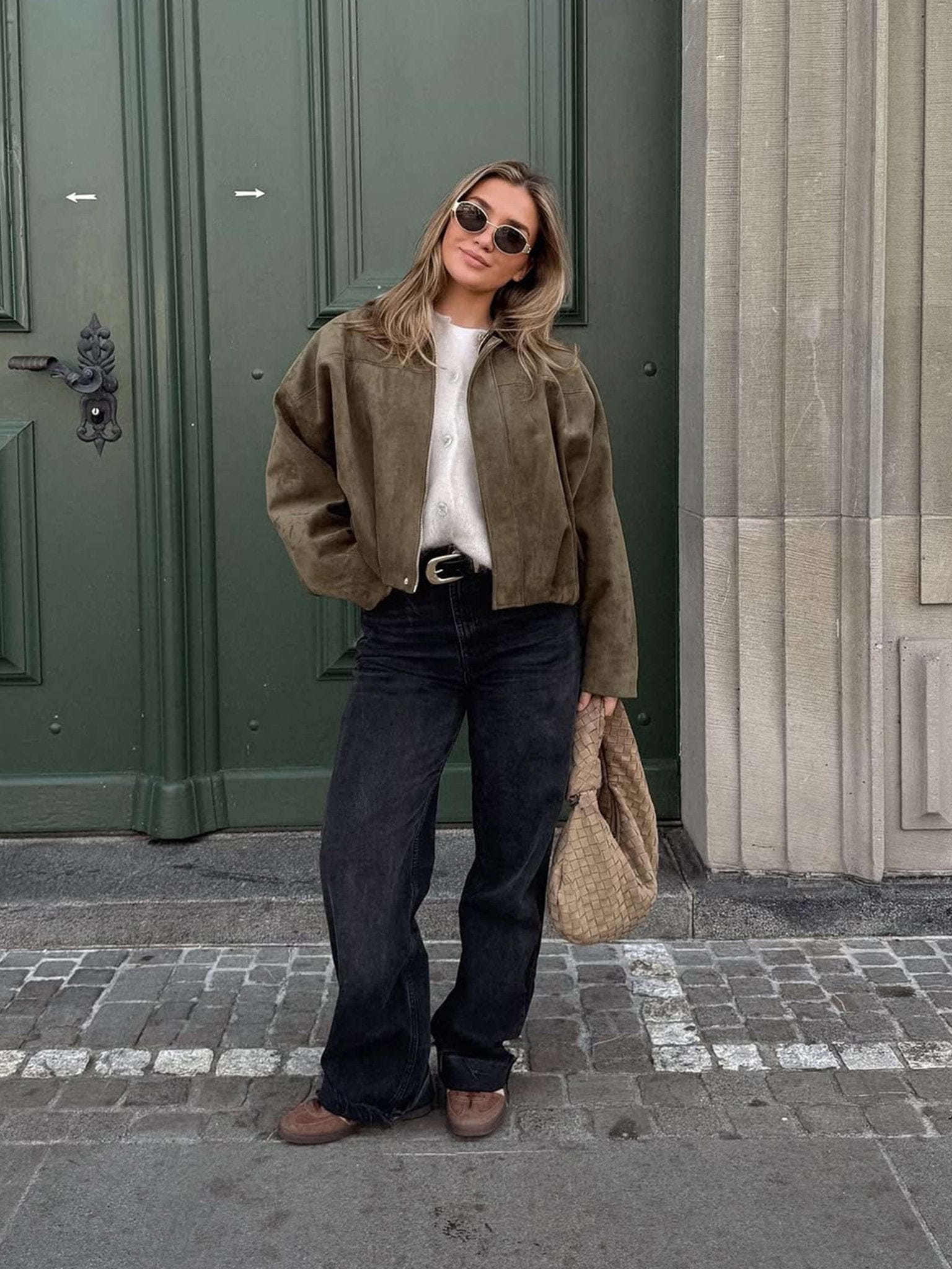 Velira Lara | Suede Bomber Jacket Lara | Suede Bomber Striukė