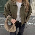 Velira Lara | Suede Bomber Jacket Lara | Suede Bomber Striukė