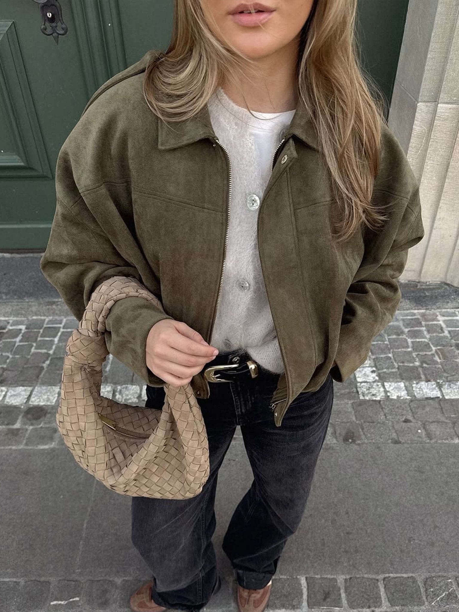 Velira Lara | Suede Bomber Jacket Lara | Suede Bomber Striukė
