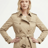 Velira Letifen | Double-Breasted Belted Trench Coat Letifen | Dvigubo užsegimo diržinis paltas