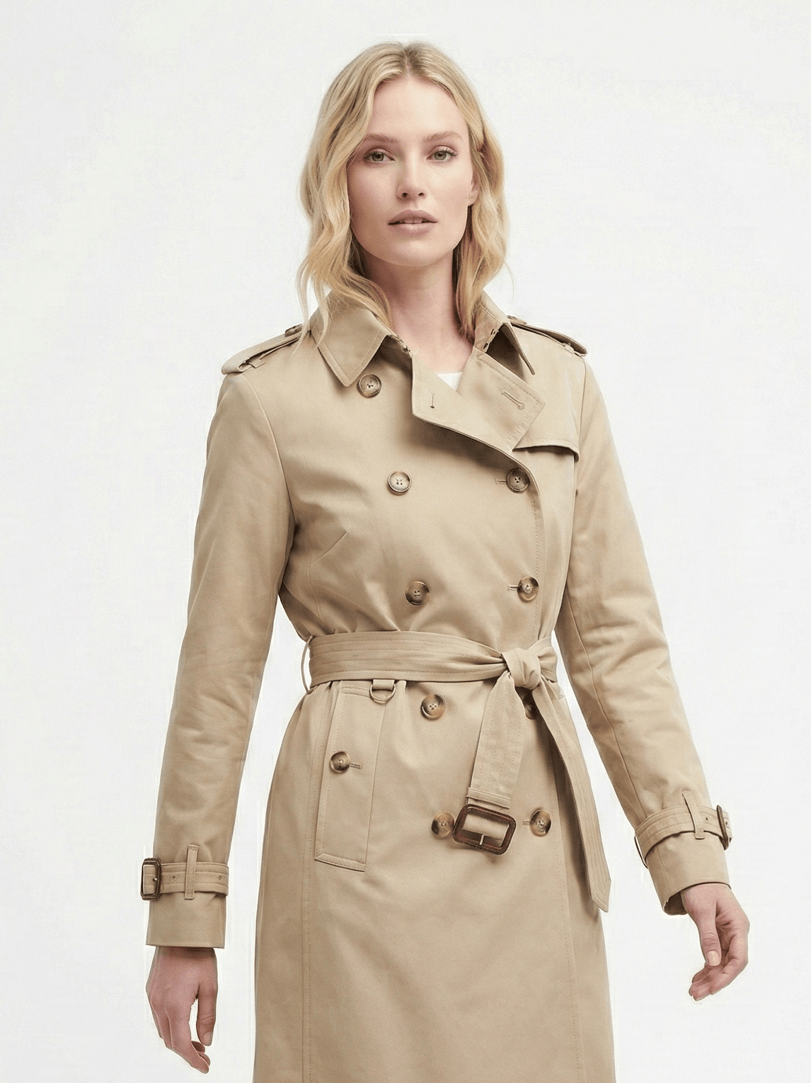 Velira Letifen | Double-Breasted Belted Trench Coat Letifen | Dvigubo užsegimo diržinis paltas