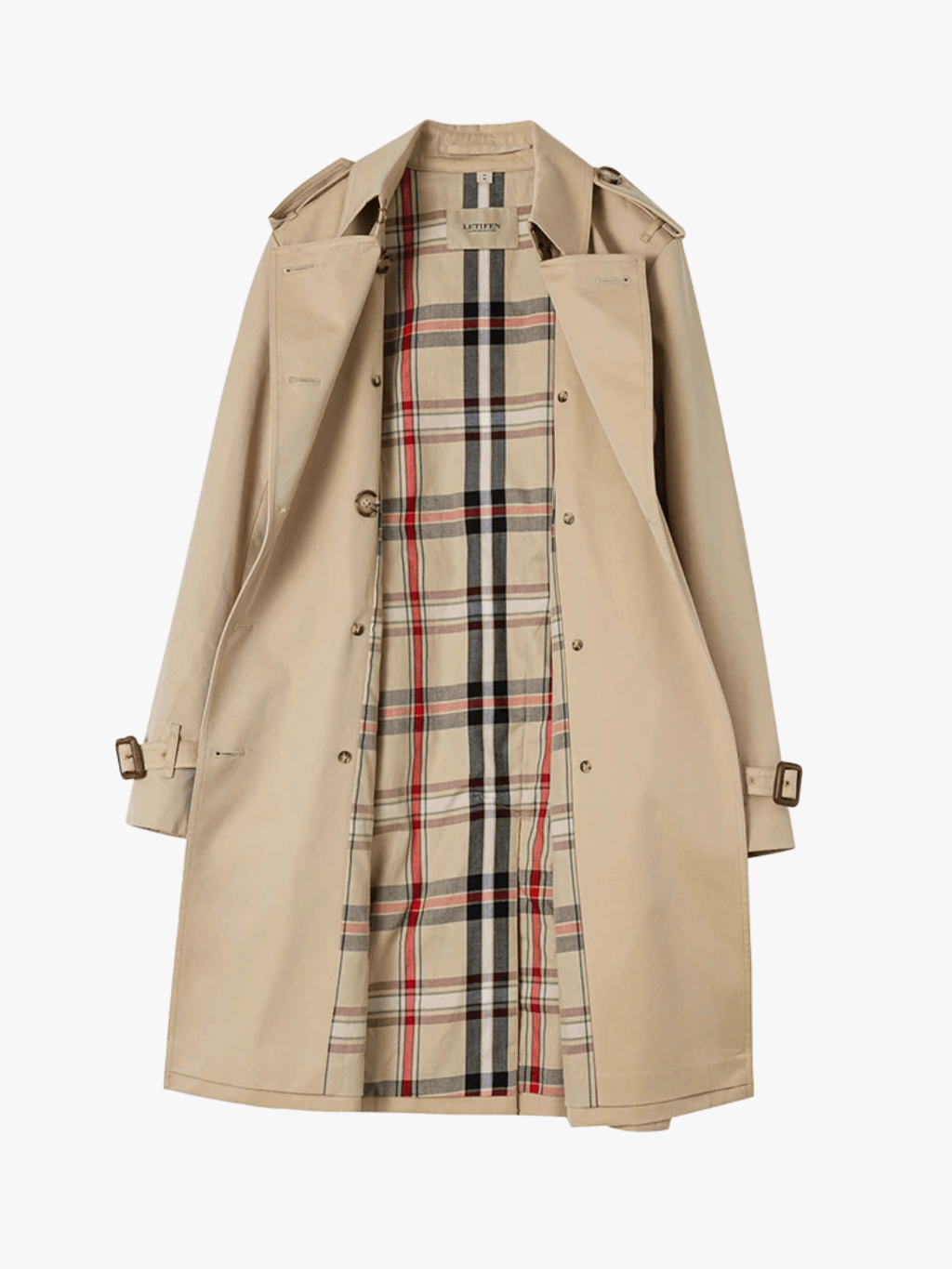 Velira Letifen | Double-Breasted Belted Trench Coat Letifen | Dvigubo užsegimo diržinis paltas