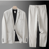 Velira linen Bežinė / M Elegantiškas Lino Komplektas