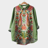 Velira Livia™ | Laiko neturinti lininė blusa su raštu