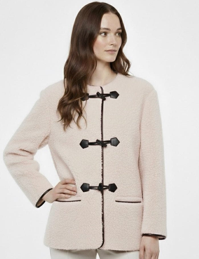 Velira Liz | Faux Shearling Toggle Coat Liz | Dirbtinio avikailio paltas