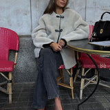 Velira Liz | Faux Shearling Toggle Coat Liz | Dirbtinio avikailio paltas