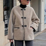 Velira Liz | Faux Shearling Toggle Coat Liz | Dirbtinio avikailio paltas