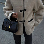 Velira Liz | Faux Shearling Toggle Coat Liz | Dirbtinio avikailio paltas