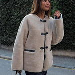 Velira Liz | Faux Shearling Toggle Coat Liz | Dirbtinio avikailio paltas