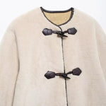 Velira Liz | Faux Shearling Toggle Coat Liz | Dirbtinio avikailio paltas