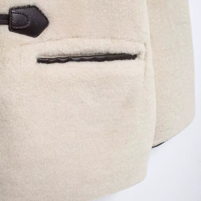 Velira Liz | Faux Shearling Toggle Coat Liz | Dirbtinio avikailio paltas