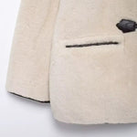 Velira Liz | Faux Shearling Toggle Coat Liz | Dirbtinio avikailio paltas